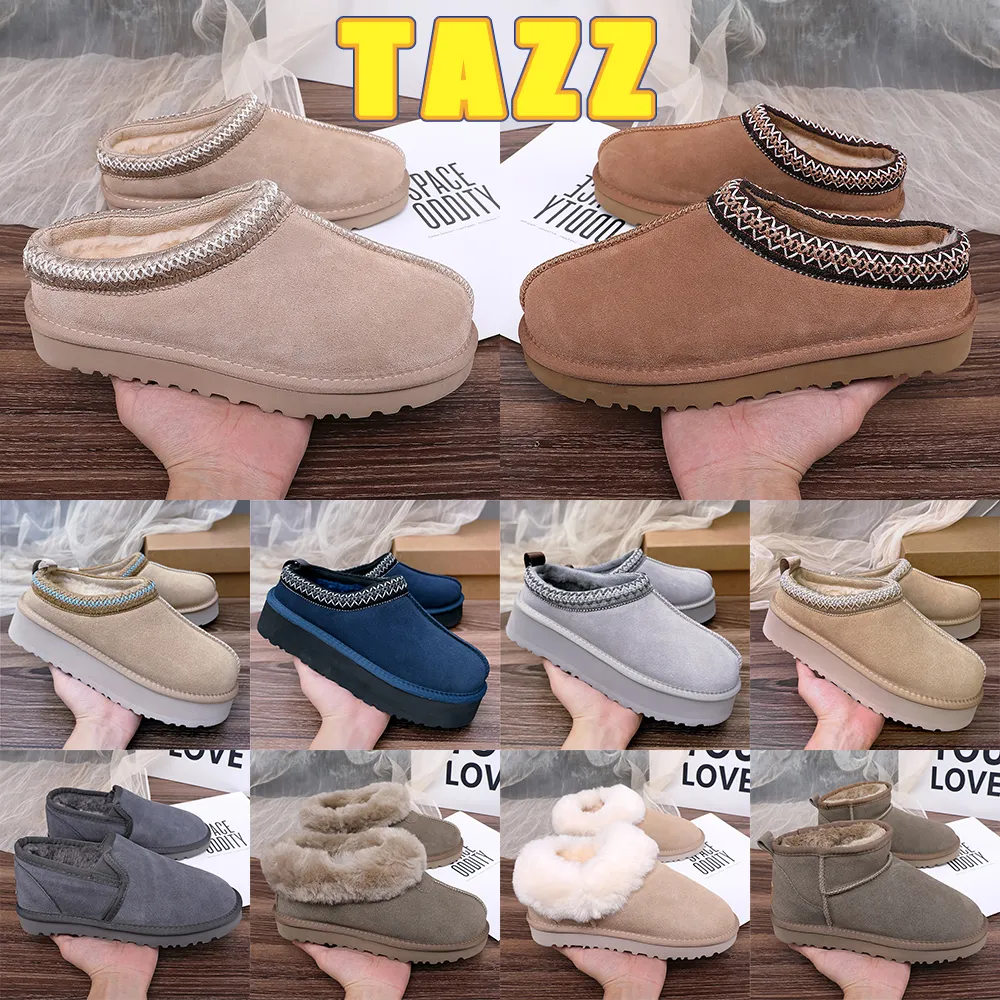Australia Designer Boots Womens tasman slippers Tazz Winter Snow Boots Sheepskin Ladies Platform Shoes Fur Mens Classic Suede Wool Ankle Ultra Mini