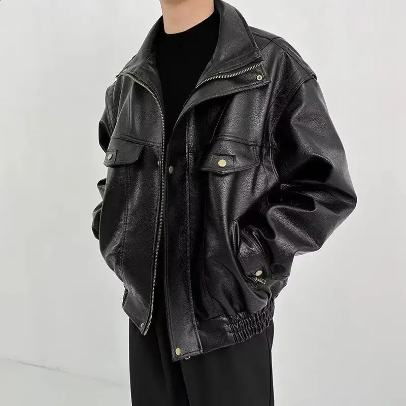 DHgate.com:Mens Biker Style Leather Jacket: Vintage Casual