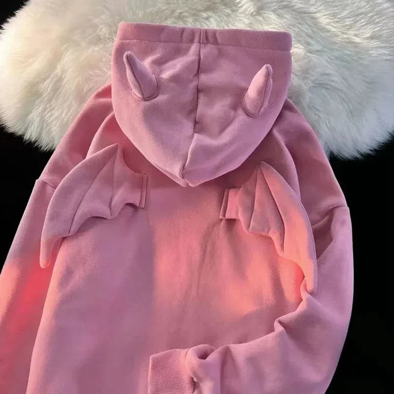 Angel Wings Sweatshirt: Premium Fleece Hoodie for Women Y2K