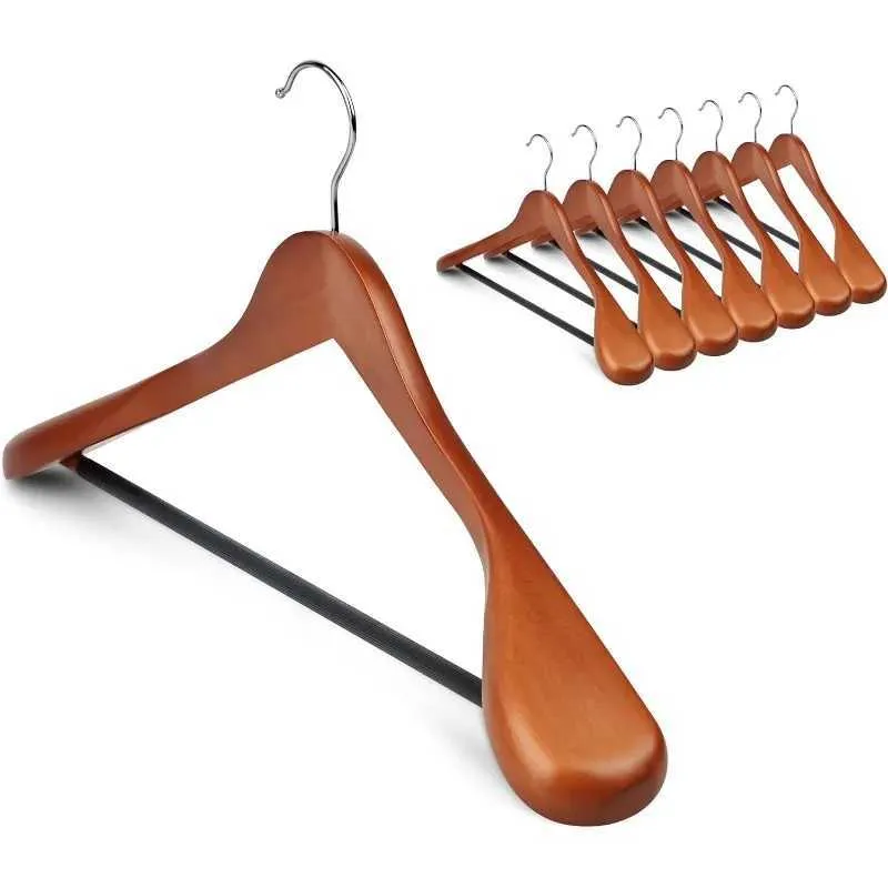 Wooden Coat Hangers Bulk Pack Extra Wide Shoulder Wood Hangers