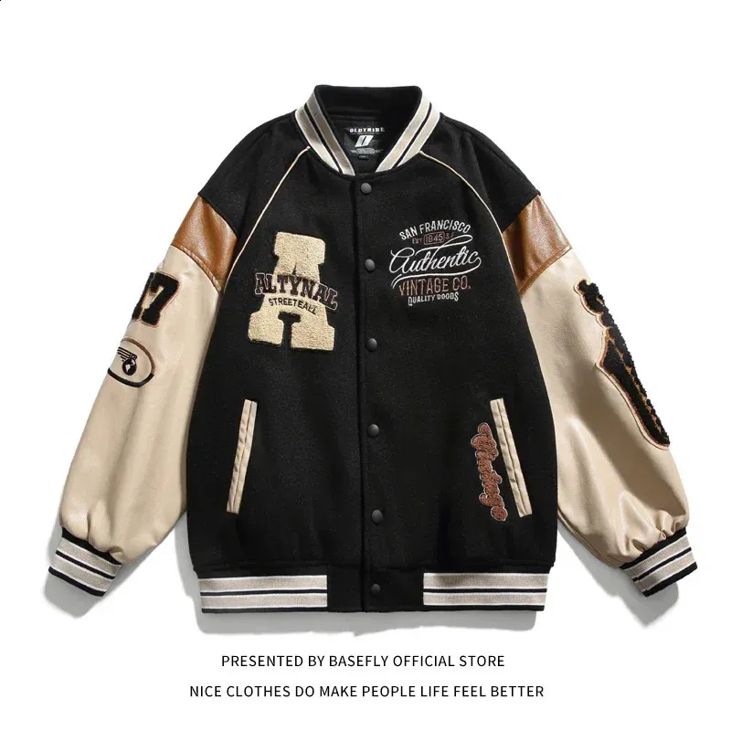 Letterman Jacket Mens Style Varsity Bomber Jacket Embroidered