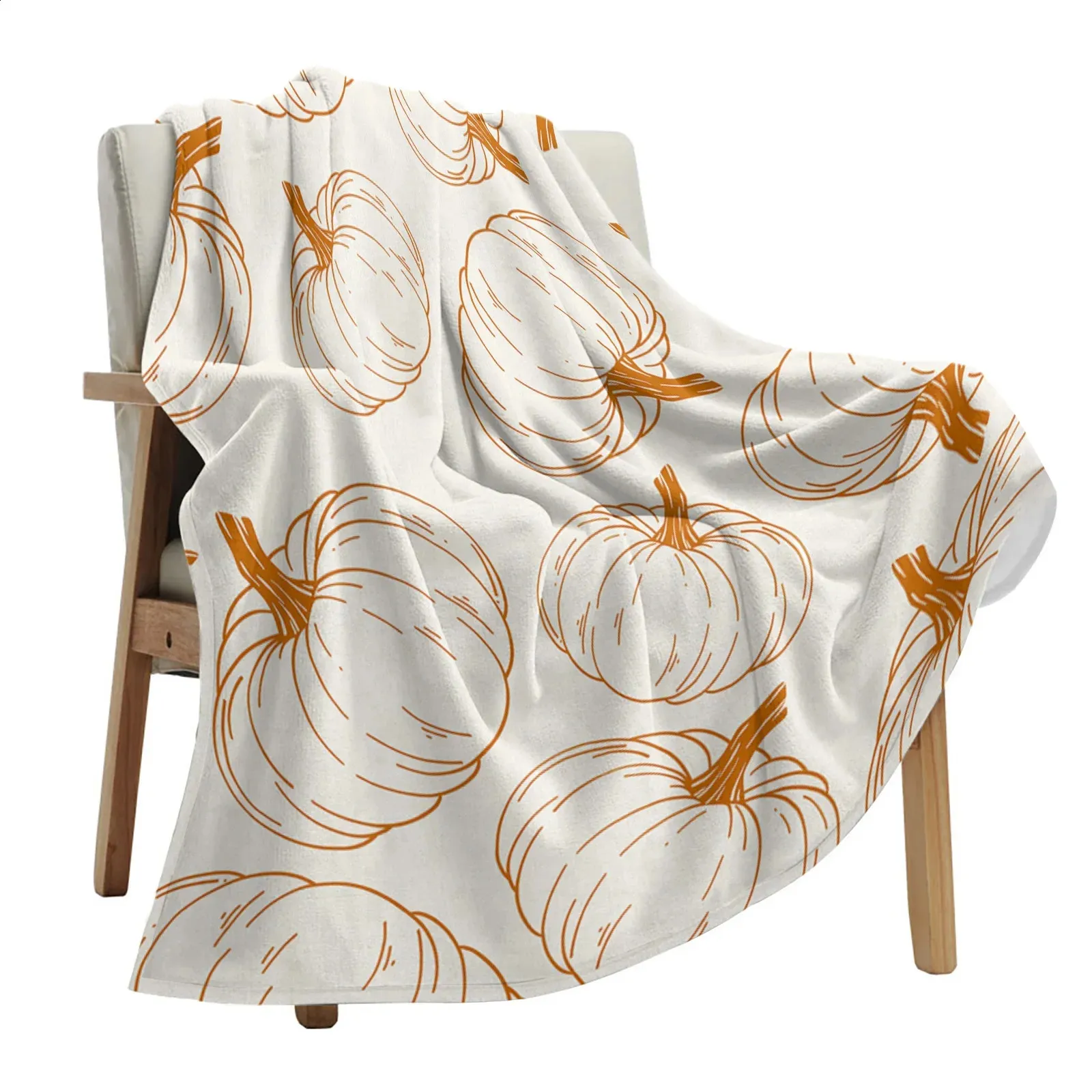 Curated visual reference: Fresh Look at Pumpkin Texture Plush Throw Blanket Soft Warm Autumn Comfort For