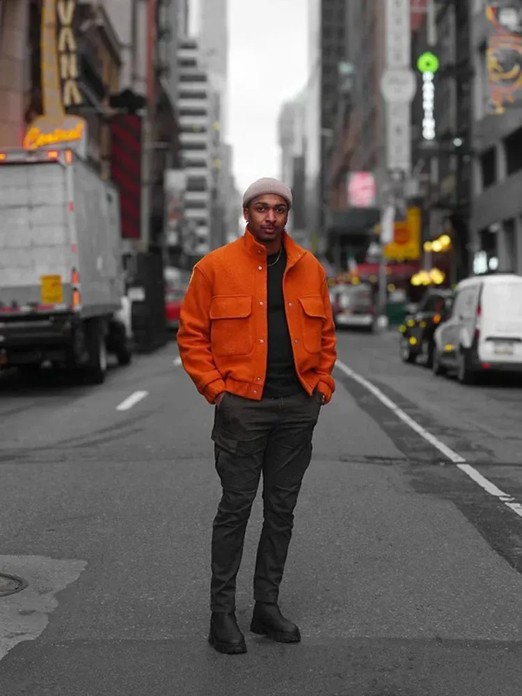 Autumn Mens Jacket: Stylish Single-Breasted Turn-Down Collar Long