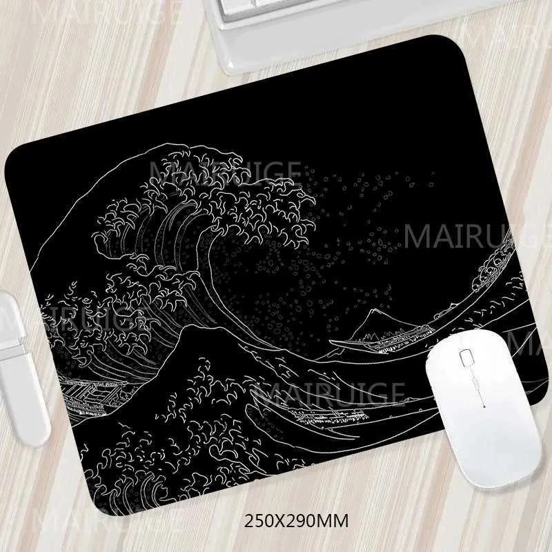 MAY FLOWER Large Gaming Mouse Pad, Full Keyboard Mat, Long Laptop Mousepad, Computer Mouse Mat For Home And Office, Anti-Slip Rubber Base, 31.5 X 11.8 Inches (Black Cat