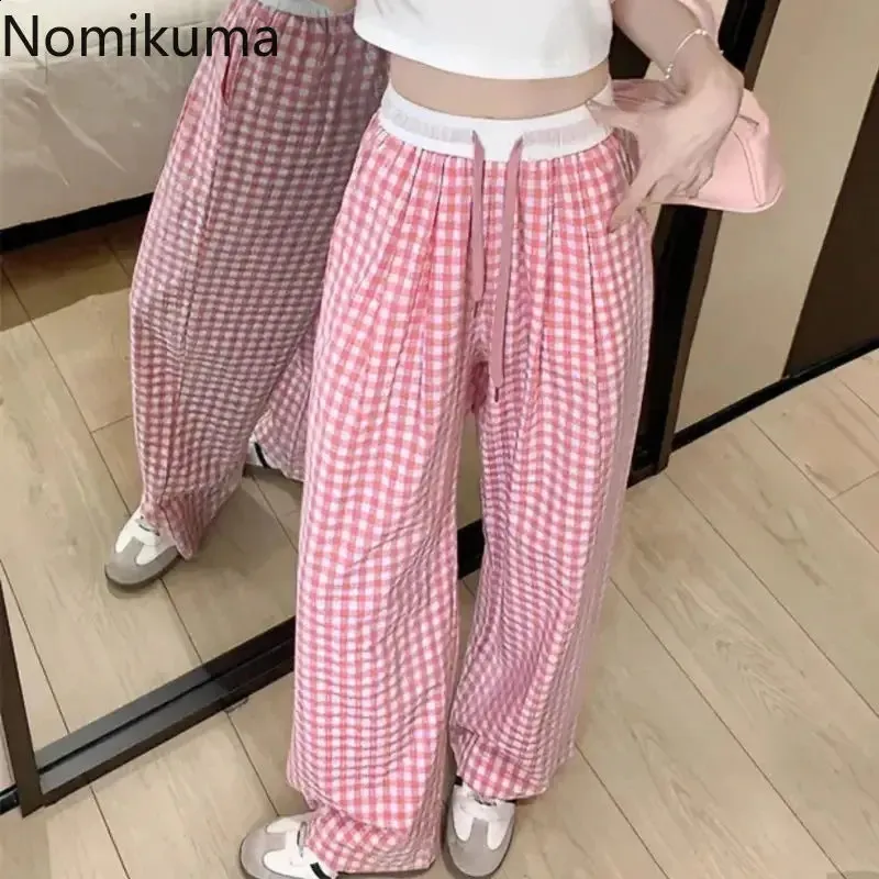 Wide Leg Plaid Joggers: Summer Streetwear Pants Shop Now Elevate Your  Style!