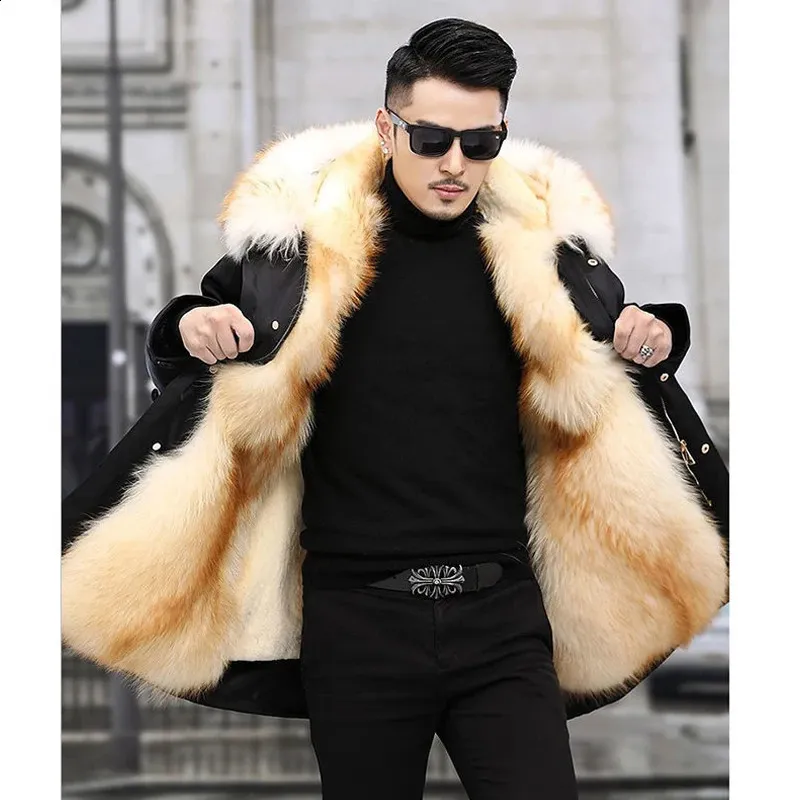 Mens Winter Faux Fur Lined Mens Fur Coat Warm And Cozy Single Piece With Mink Wool Blend Medium To Long Length 240830WW From Domainstore 61.26 DHgate.Com