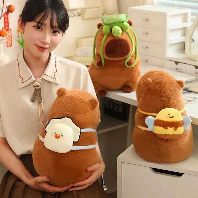 TITQWOP 12" Capybara Stuffed Animal Capybara Plush Toy Clutching A Milk Tea, Ultra Soft Huggable Gift For Kids, Girls, Boys & Milk Tea Lovers - View #3