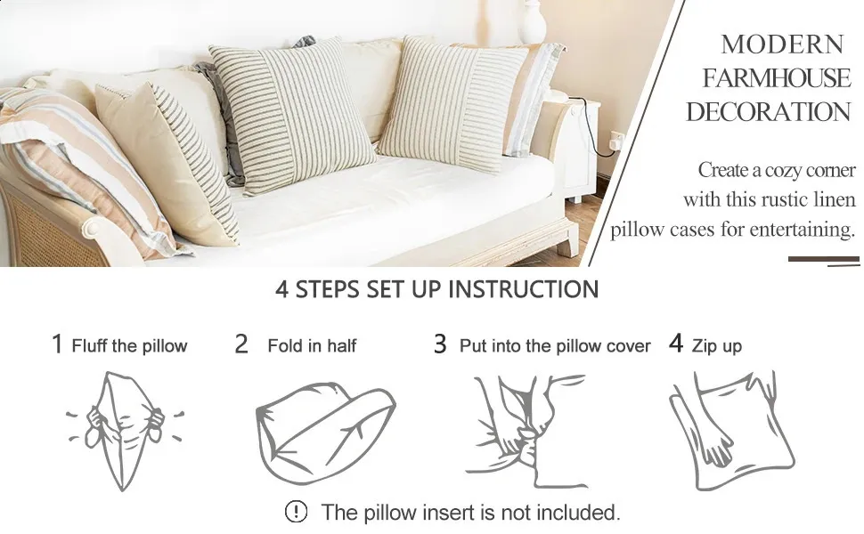 LEEMQCYA Cojín De Cama Con Fundas Y Almohadillas Interiores (paquete De