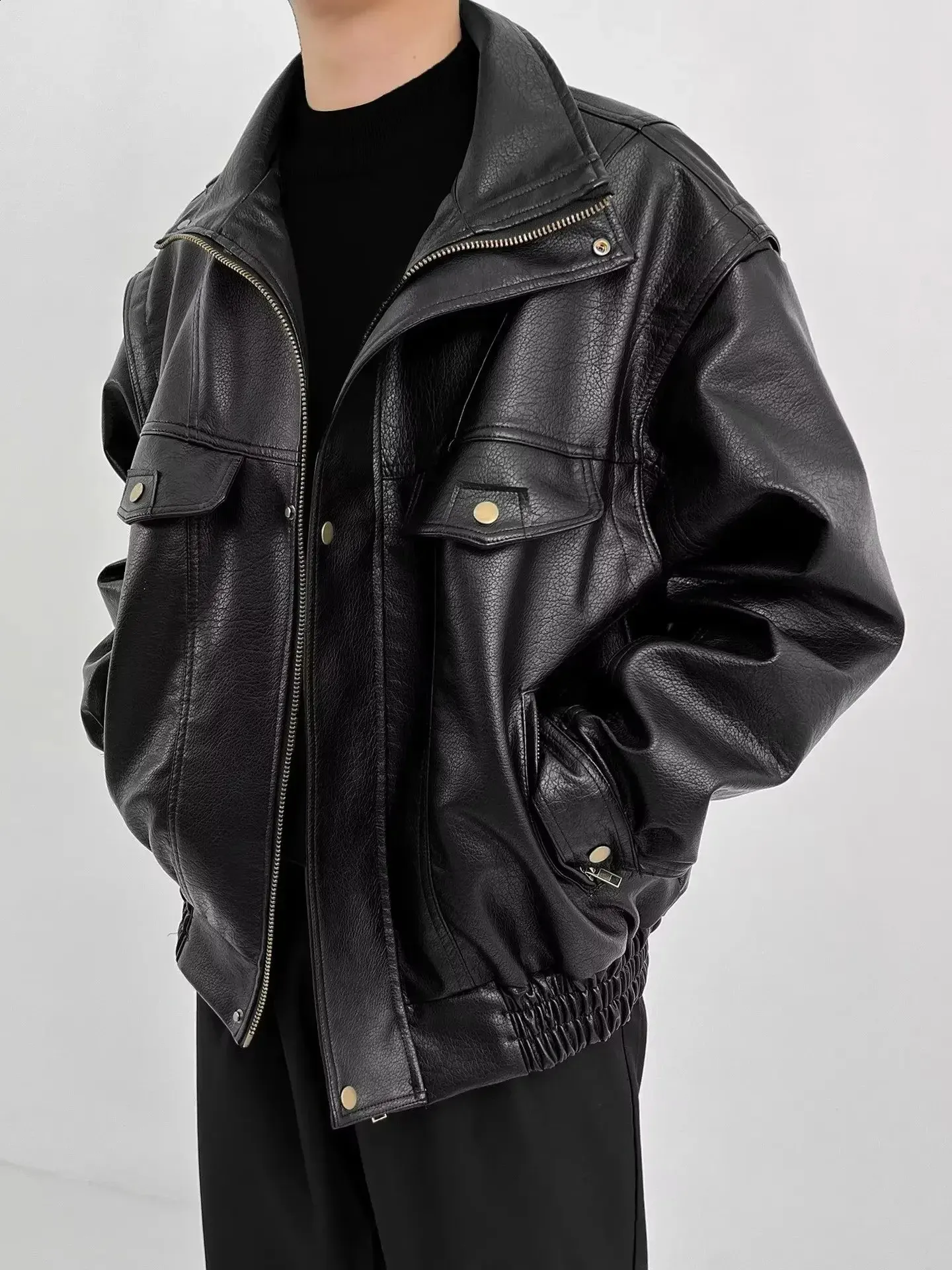 希少✨CUSTOM CULTURE フーデット ジャケット 八の字 羊革 黒 L