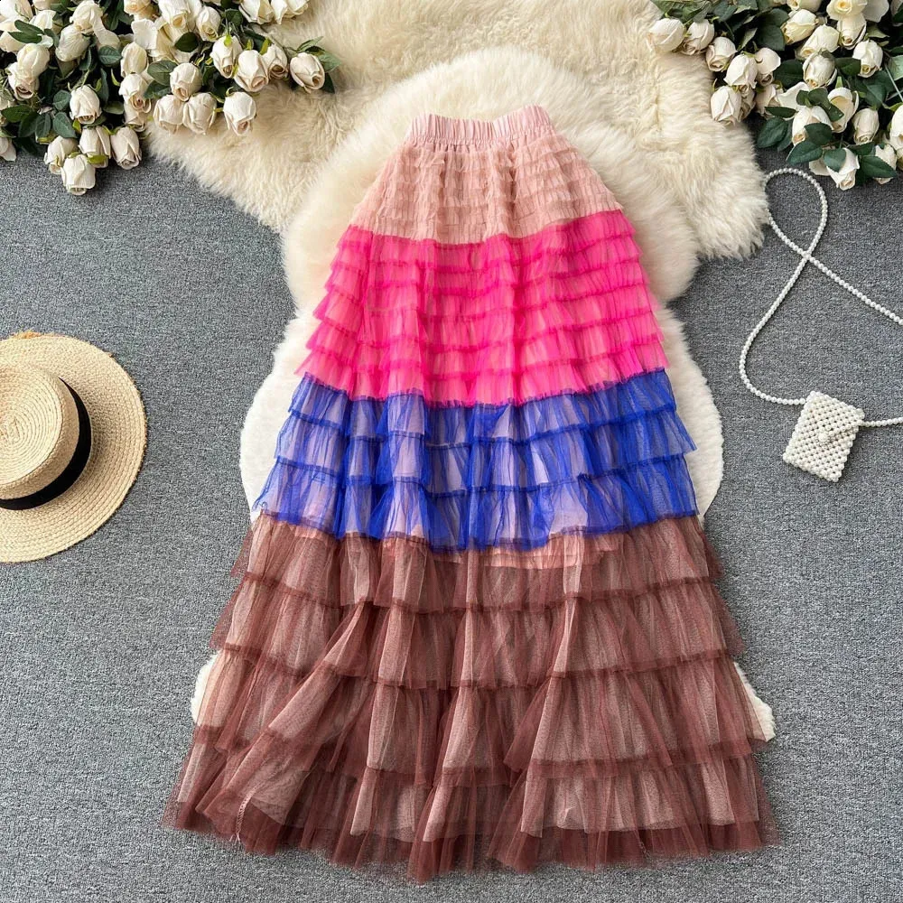 スカート Smyeon Multi ribbon tiered skirt Multi ribbon