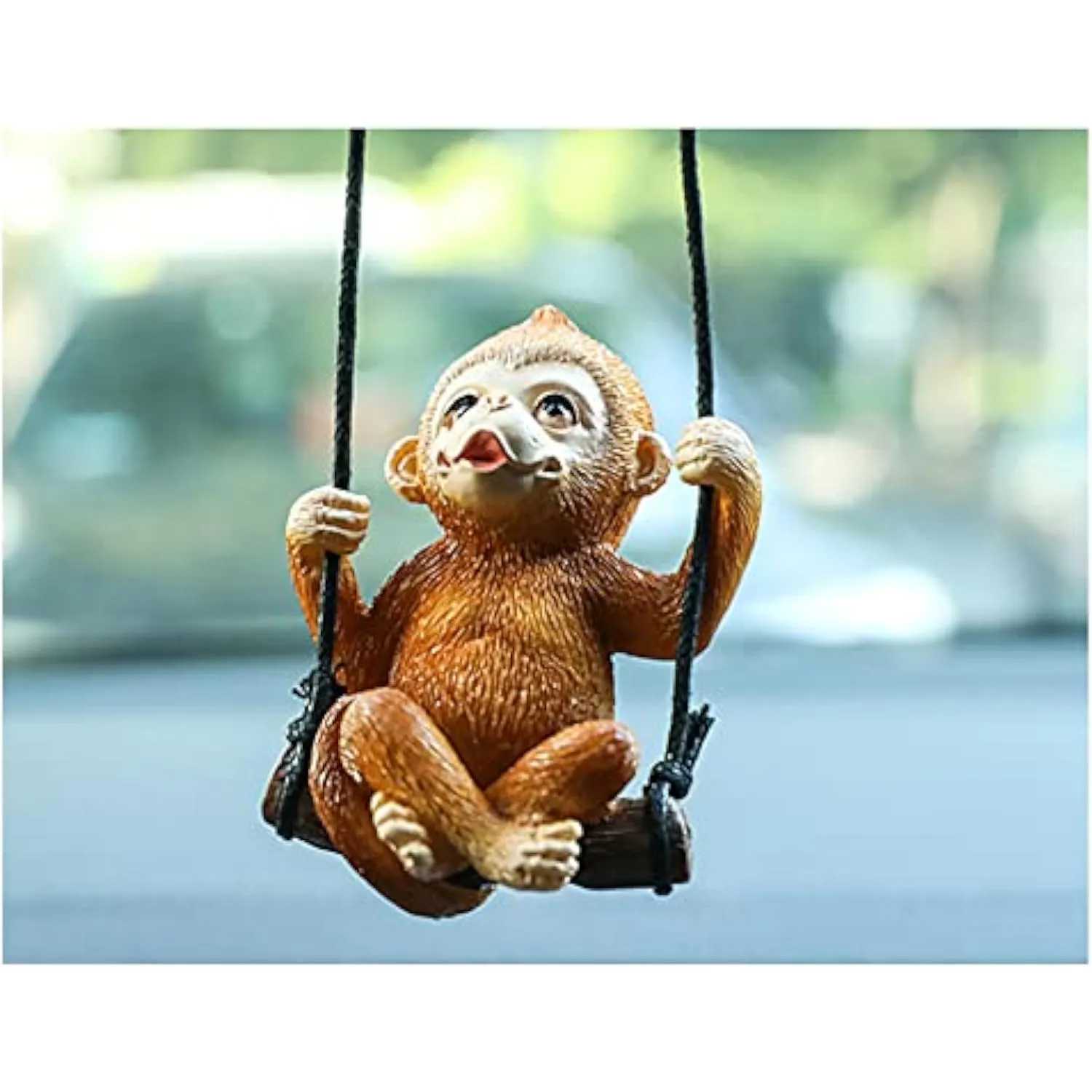 Cute Swinging Monkey Car Mirror Hanging Accessories From Blake
