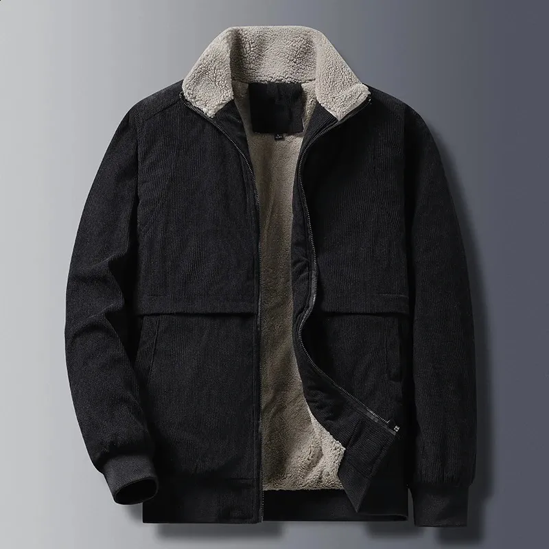 Premium Corduroy Sherpa Lined Winter Jacket: Classic Windproof
