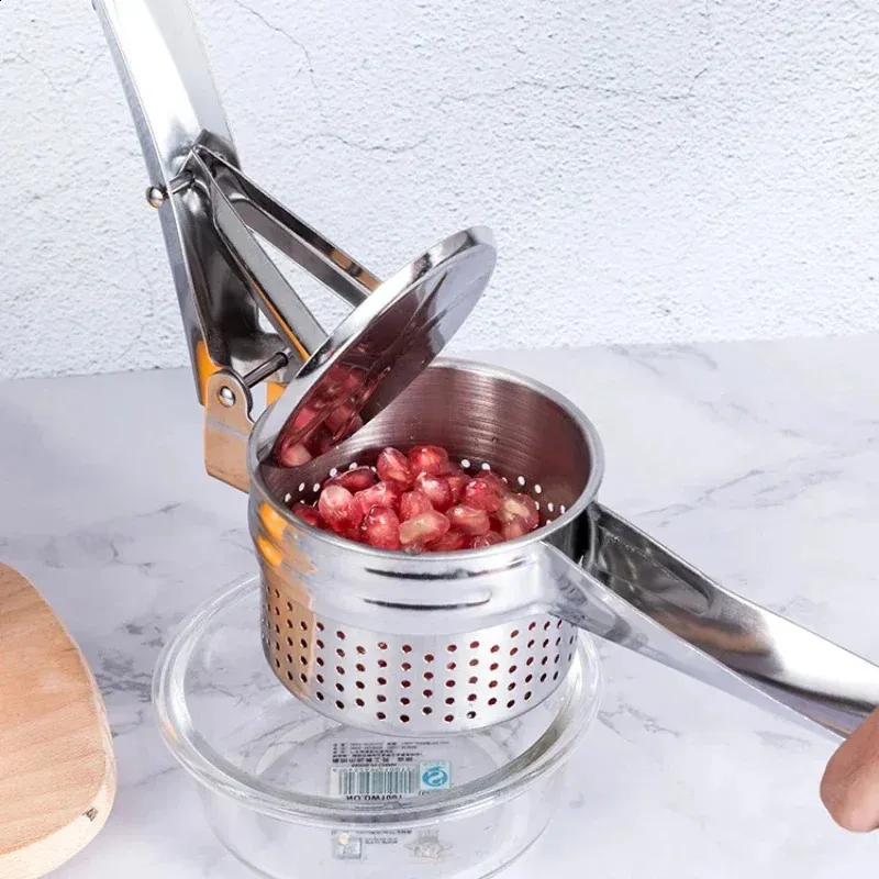 Presse-purée Manuel Inox - Design Ergonomique, Compact, Lave-vaisselle, Pour Légumes Et Fruits