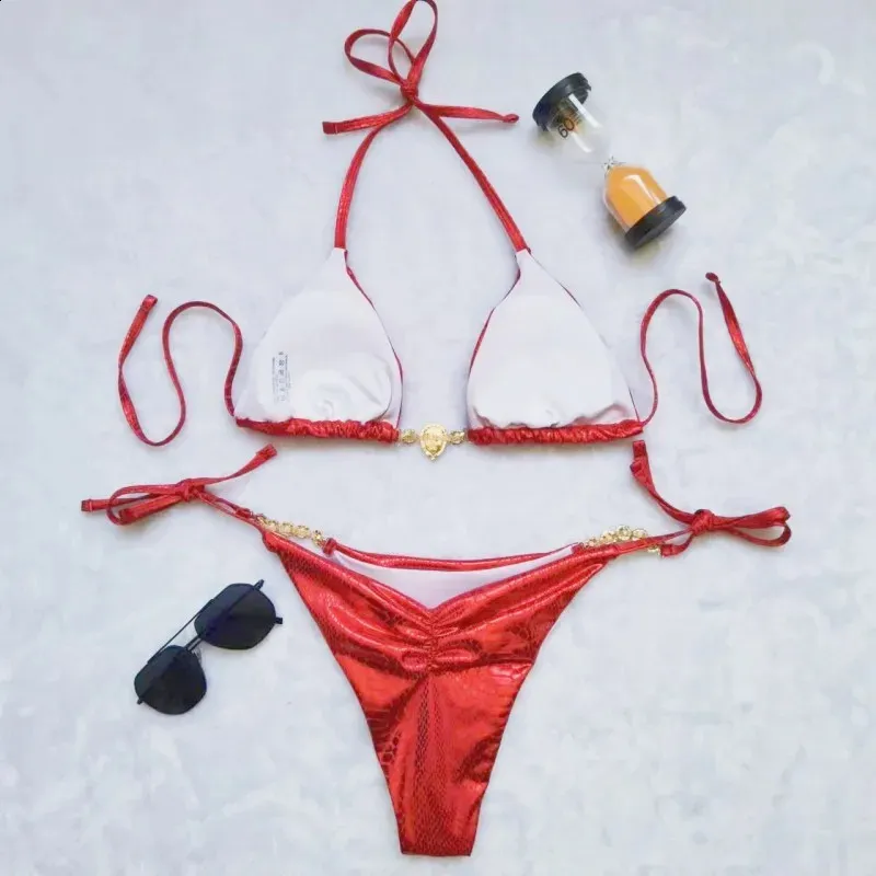 Rhinestone Red bikini - Push Up Brazilian Swimwear for Women, Perfect for Beach and Pool - 240822 Rhinestone Red bikini - Push Up Brazilian Swimwear for Women, Perfect for Beach and Pool - 240822