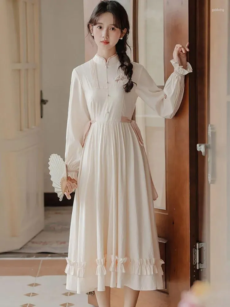 sachin and babi light blue dress Women's dress Muslim solid color loose pullover casual elegant long-sleeved  long dress factory approved
