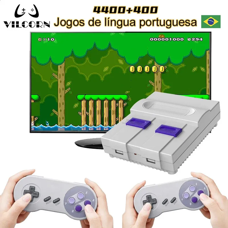 16 Bit Retro Game Console With Wireless Controllers VILCORN 4800