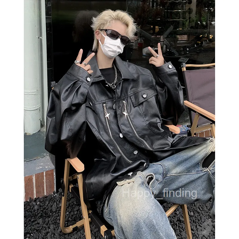 Chinese leather jacket mens sale