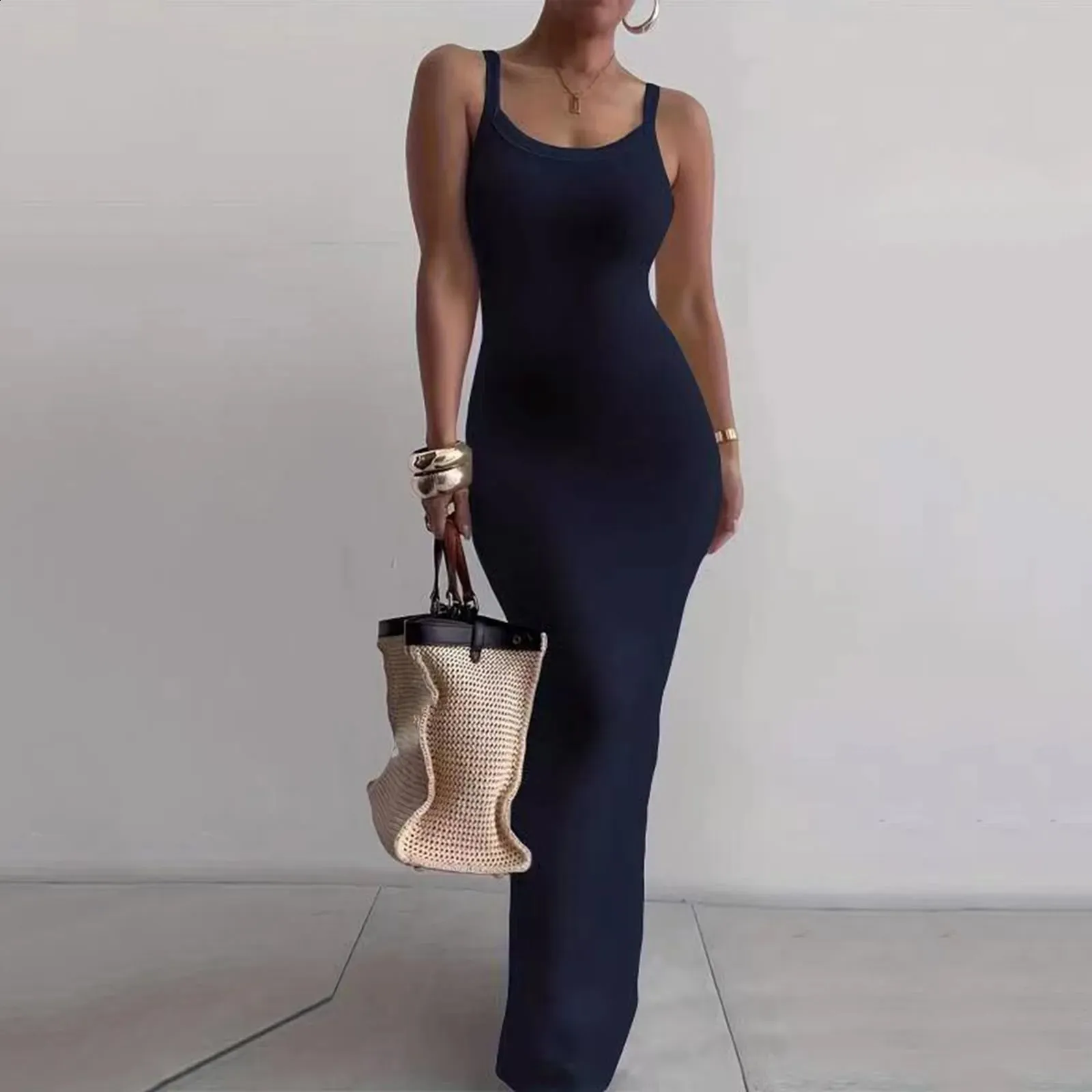 chinese dress ladies Black Turtleneck Bodycon Maxi Dress