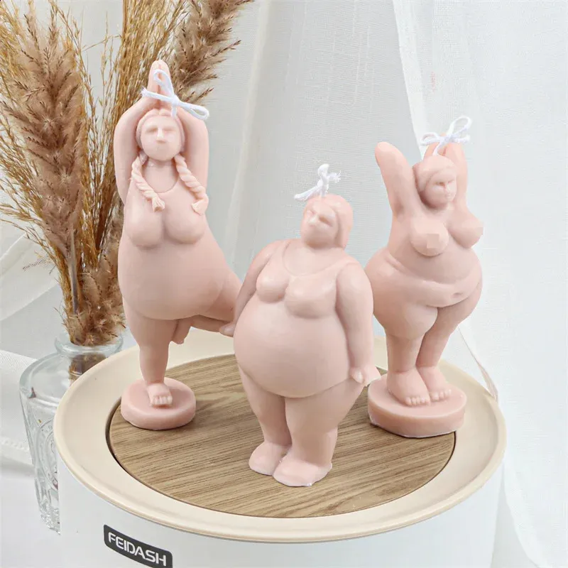 TAMUNI Silicone Candle Mold - Realistic Curvy Female Body Shape Mold For DIY Candles, Soap, Wax (10.6x6.1cm)