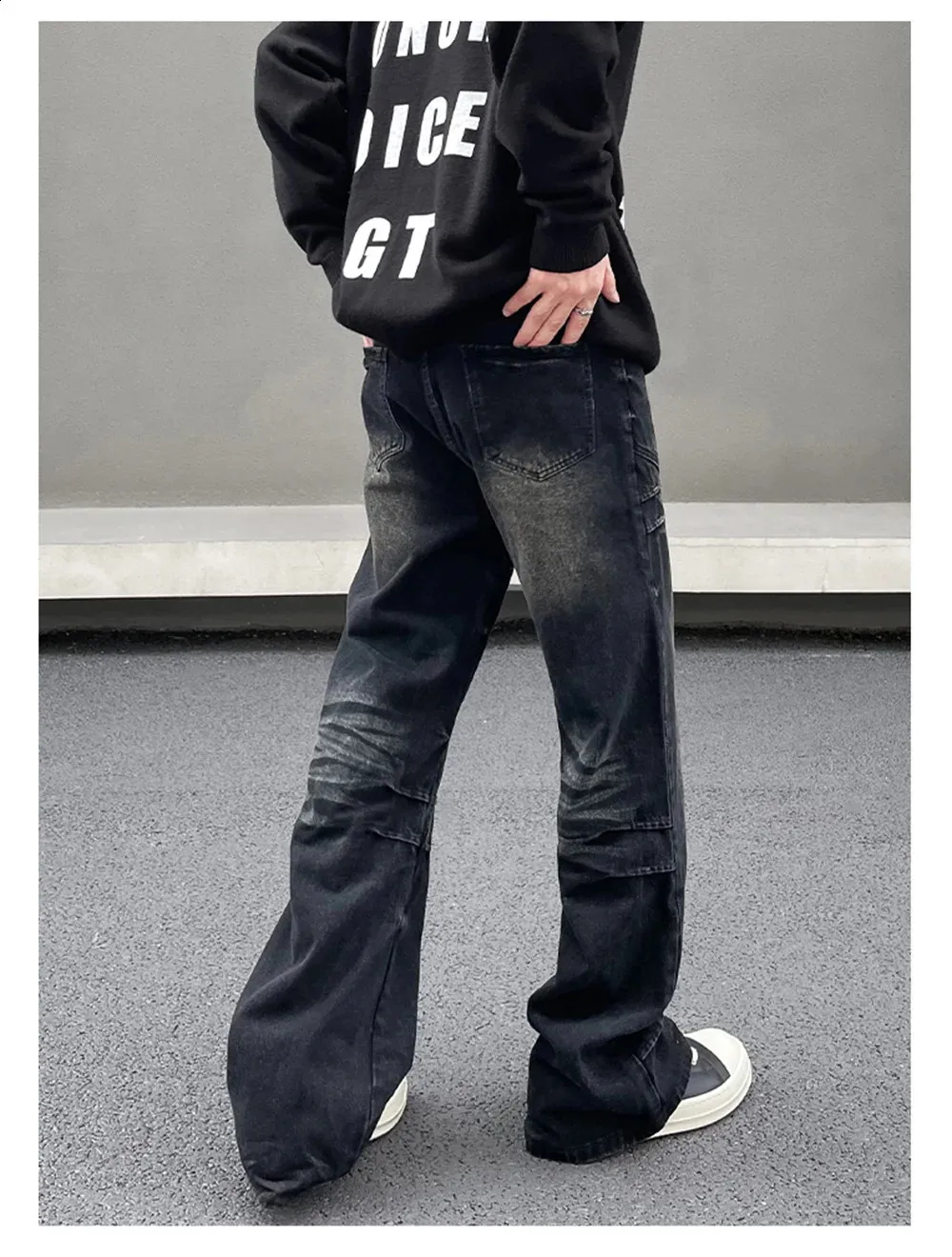 パンツ Gaintipdesign Straight Flare Black Denim パンツ Gaintipdesign Straight Flare Black Denim