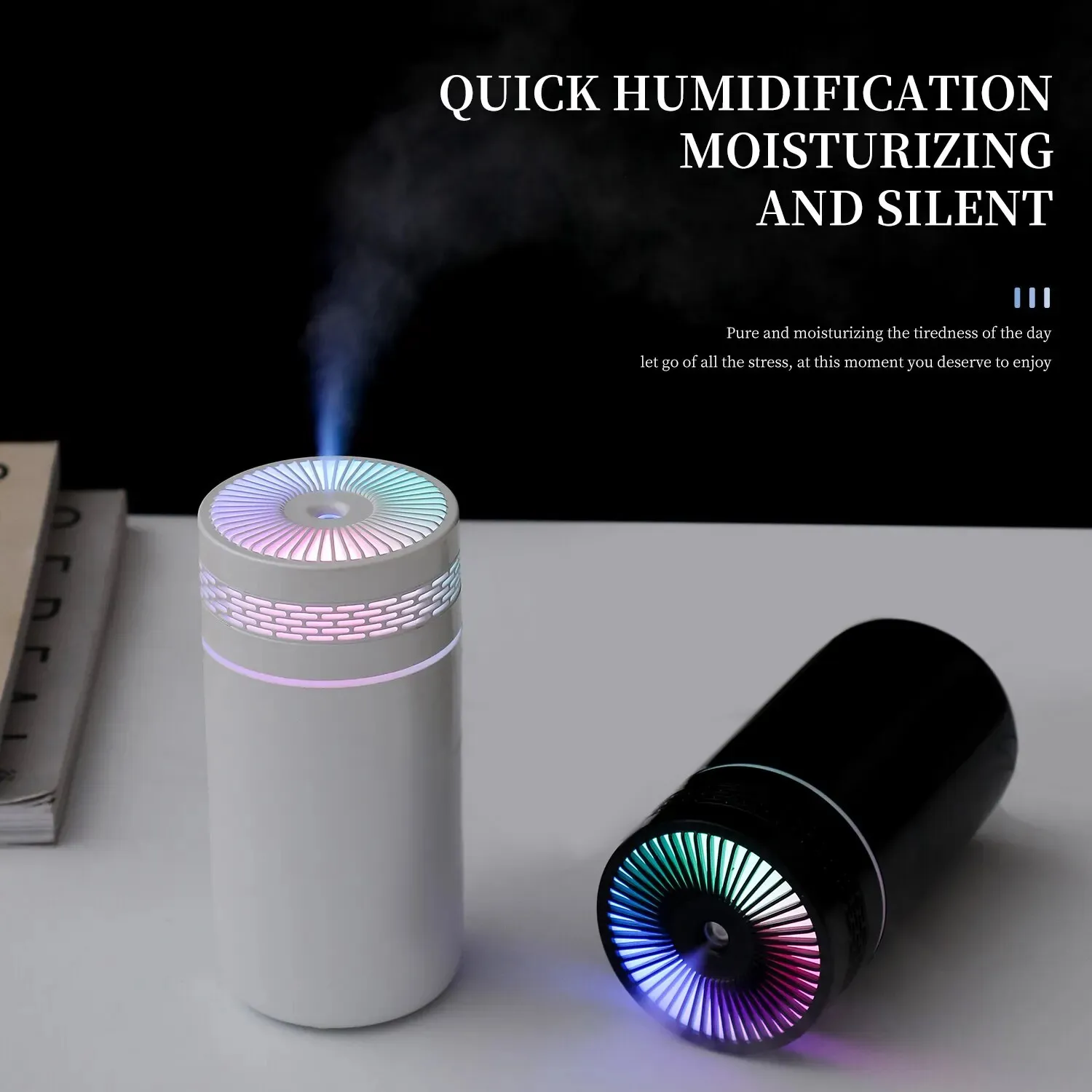 250ML Portable Air Humidifier USB Powered Mini Cool Mist Impeller ...