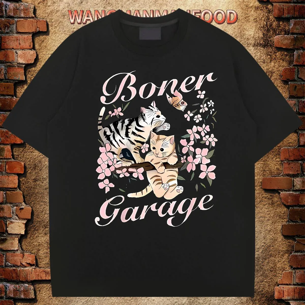 Fai da te personalizzato uomo casual quotidiano indossare coppie larghe magliette abbigliamento grafico 230g cotone gatto traspirante manica corta_voghion.com