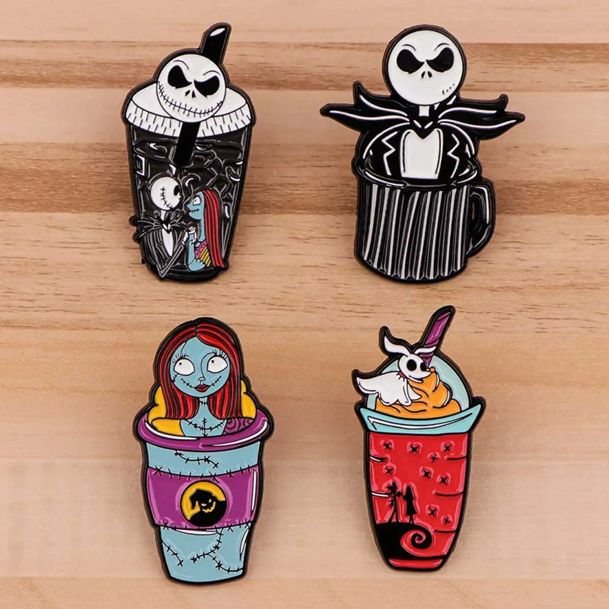Halloween Brooch Pin Set: Skeleton Enamel Pins, Cosplay