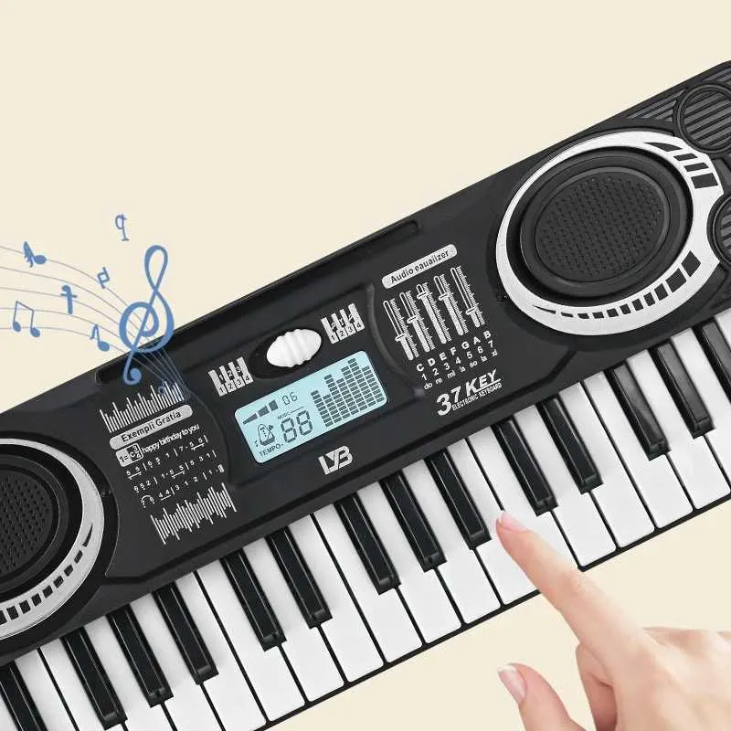 Clavier Piano Électronique 37 Touches Pour Enfants - Avec Micro, Alimenté Par Piles, Cadeau Musical 3-14 Ans