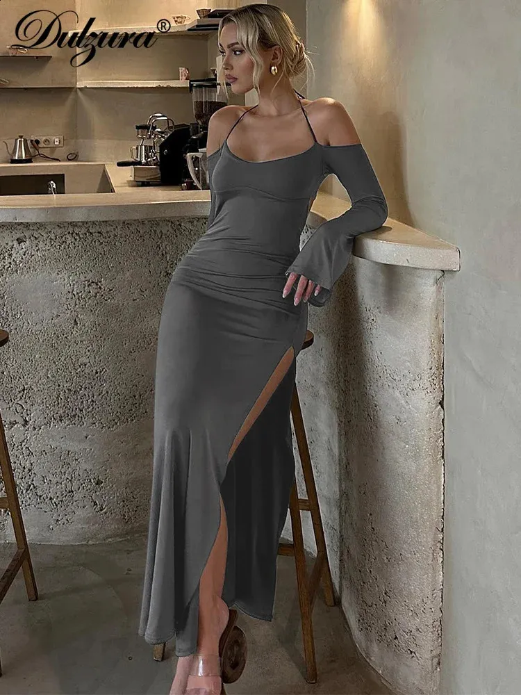 strapless open back dress One-Sleeve Maxi Dress with Open Back main image 1