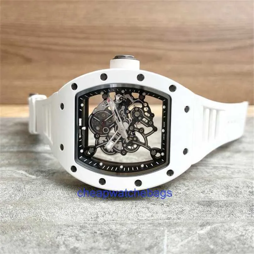 Designer Ceramic Mechanical Skeleton Chronograph Watch Watch