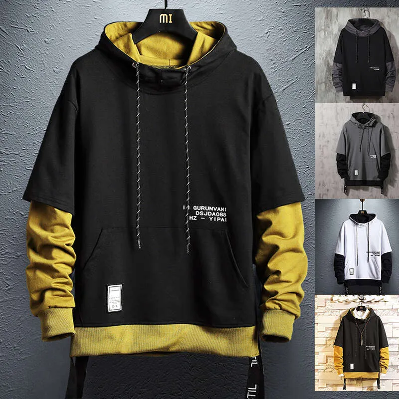 Men's Colorblock Hip Hop comfort hoodie - Casual