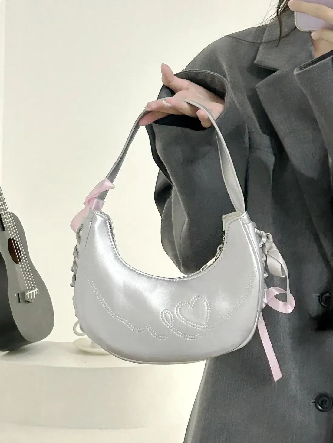 JIAERDI Versatile Leather Underarm shoulder bag for Women