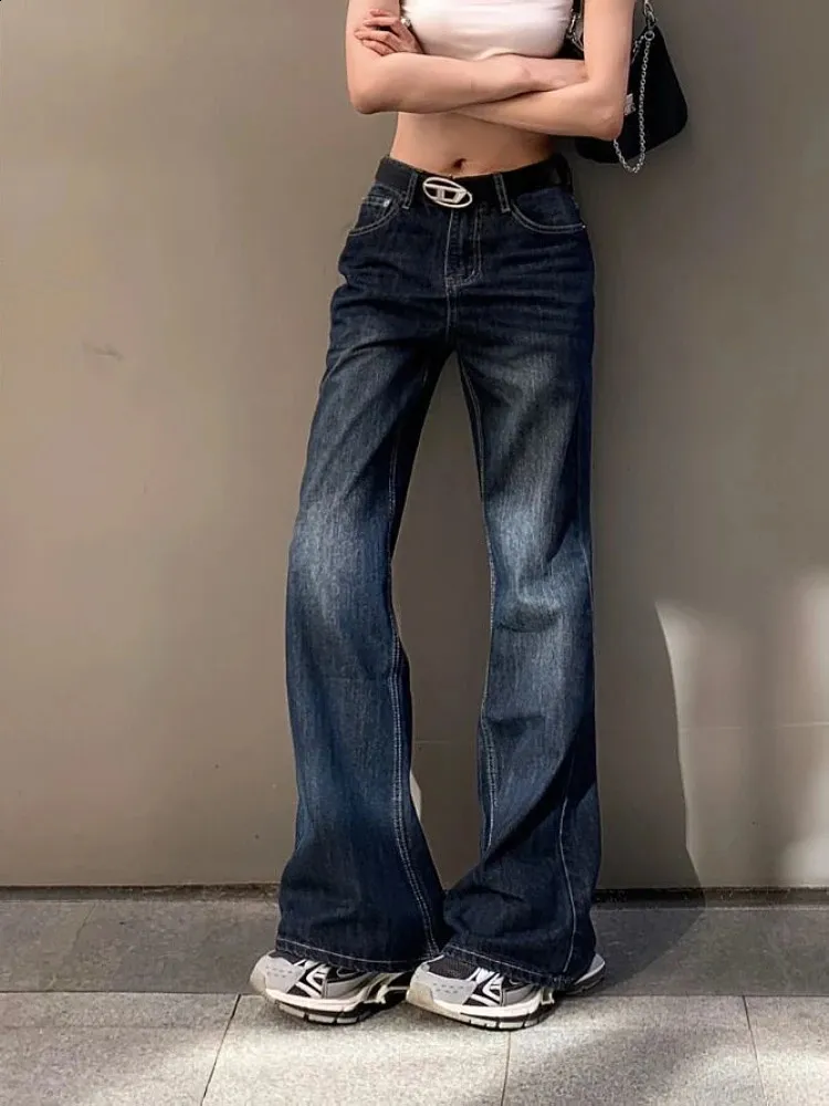 Y2K Fashion Jeans: Low Rise Flare Denim Pants - Retro