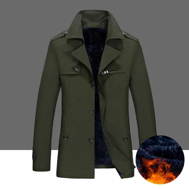 Autumn Winter Mens Trench Coat X Long Casual Windbreaker With Plus