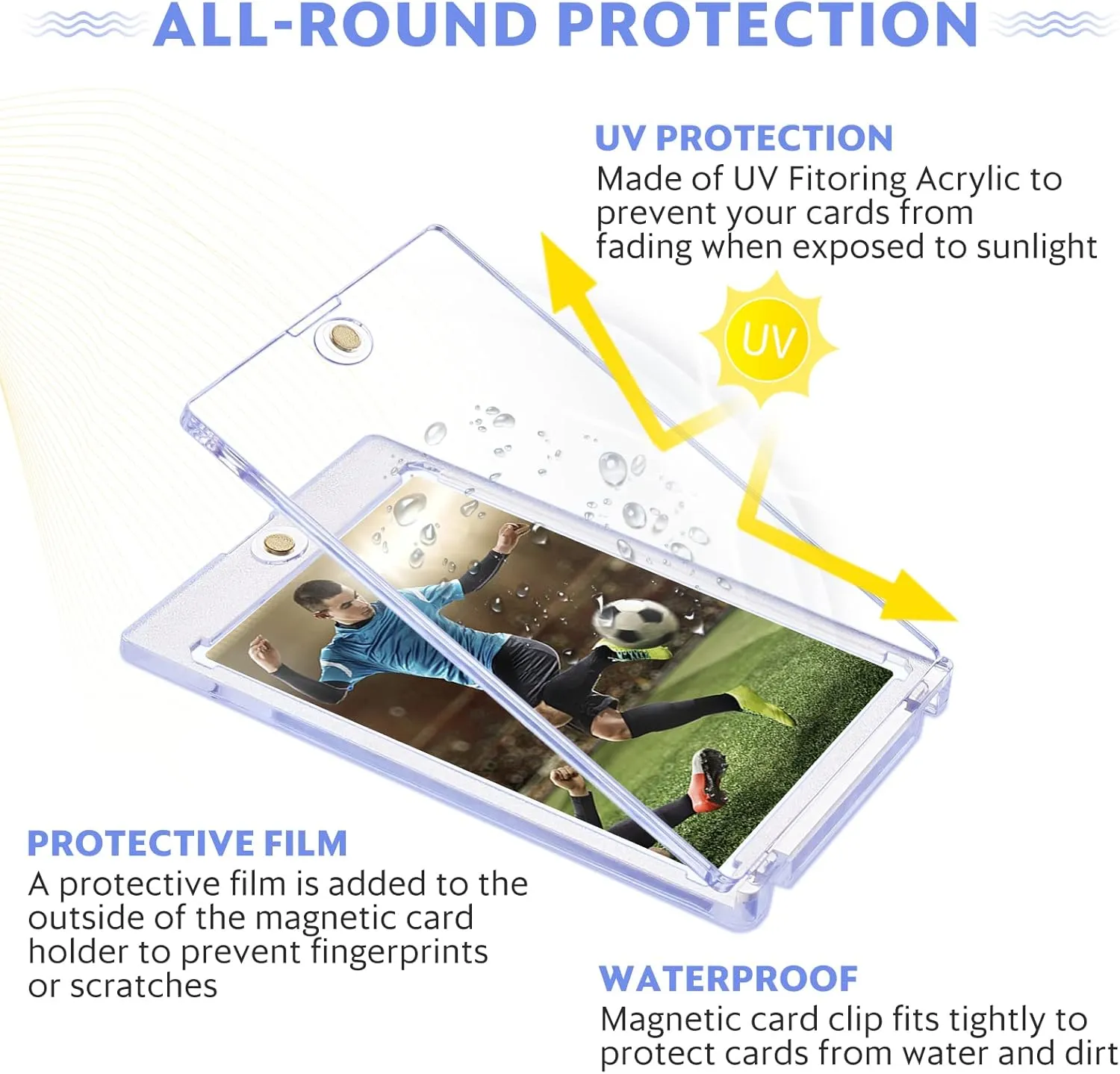 Collectible Card Protector Sleeves - 35pt Magnetic Holder with UV  Protection, Transparent Display Frame for Sports, Gaming Cards from Dhgate  Other Office & School Supplies - price 24.13