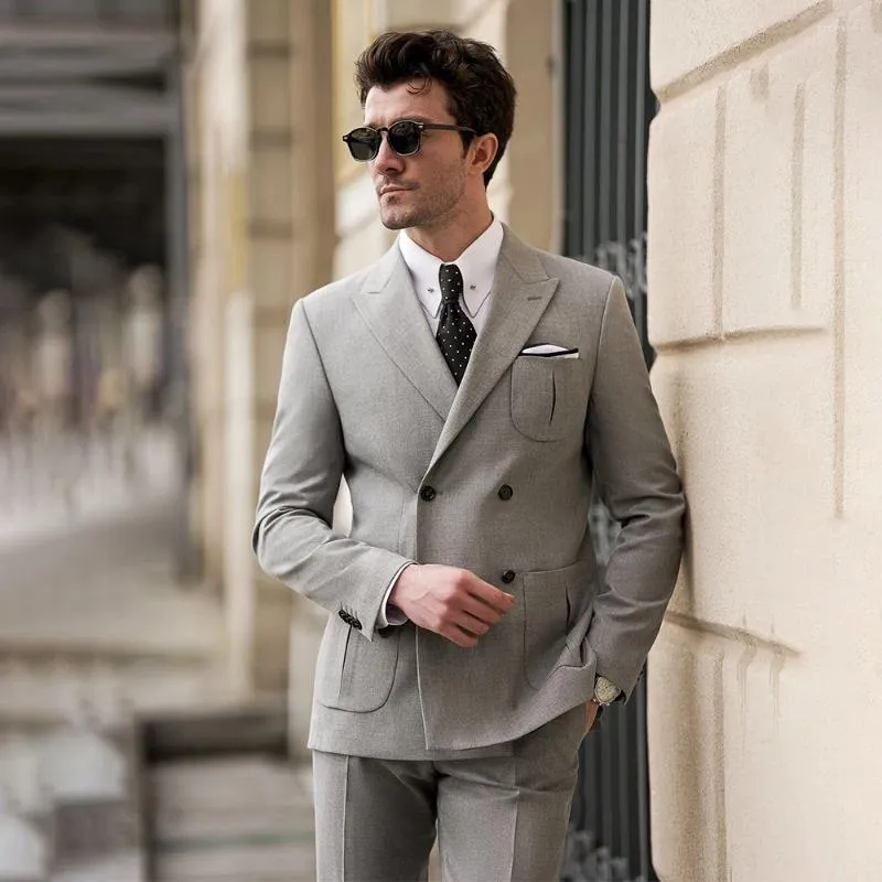 Men's Suit Set: Classic Slim Fit 2-Piece Suit for Wedding, Business  Casual Events Elegant Formal Fashion for Men