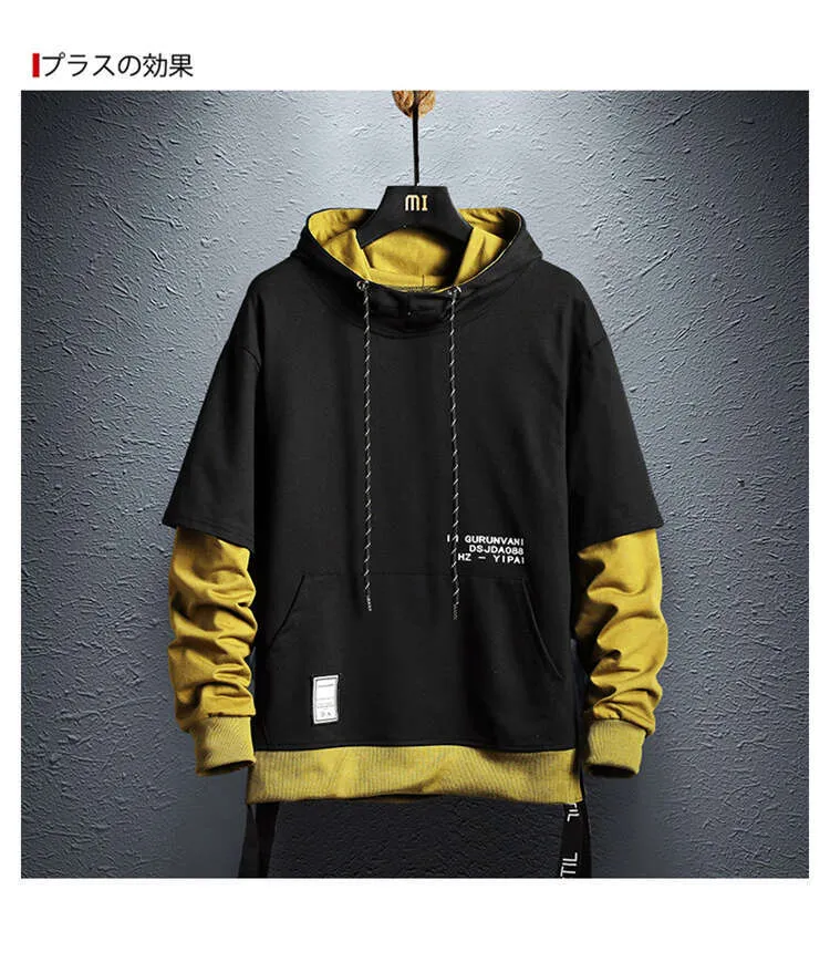 Men's Colorblock Hip Hop comfort hoodie - Casual