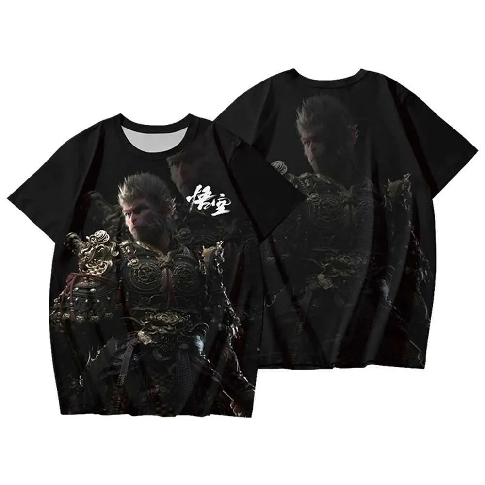 Men's Wolf Graphic T-Shirt - 3D Print Short Sleeve Casual Tee, Novelty Animal Design Streetwear Top - View #4