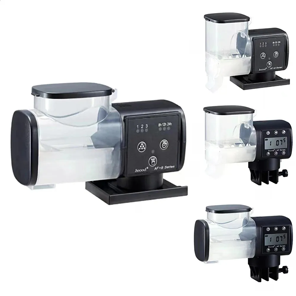Automatische Fish Feeder Voor Aquarium, Auto Food Dispenser Met Timer Voor Kleine Tank, Grote Aquaria & Vijver Twee Vaste Methodes (Color : White, Size : 12/24/H