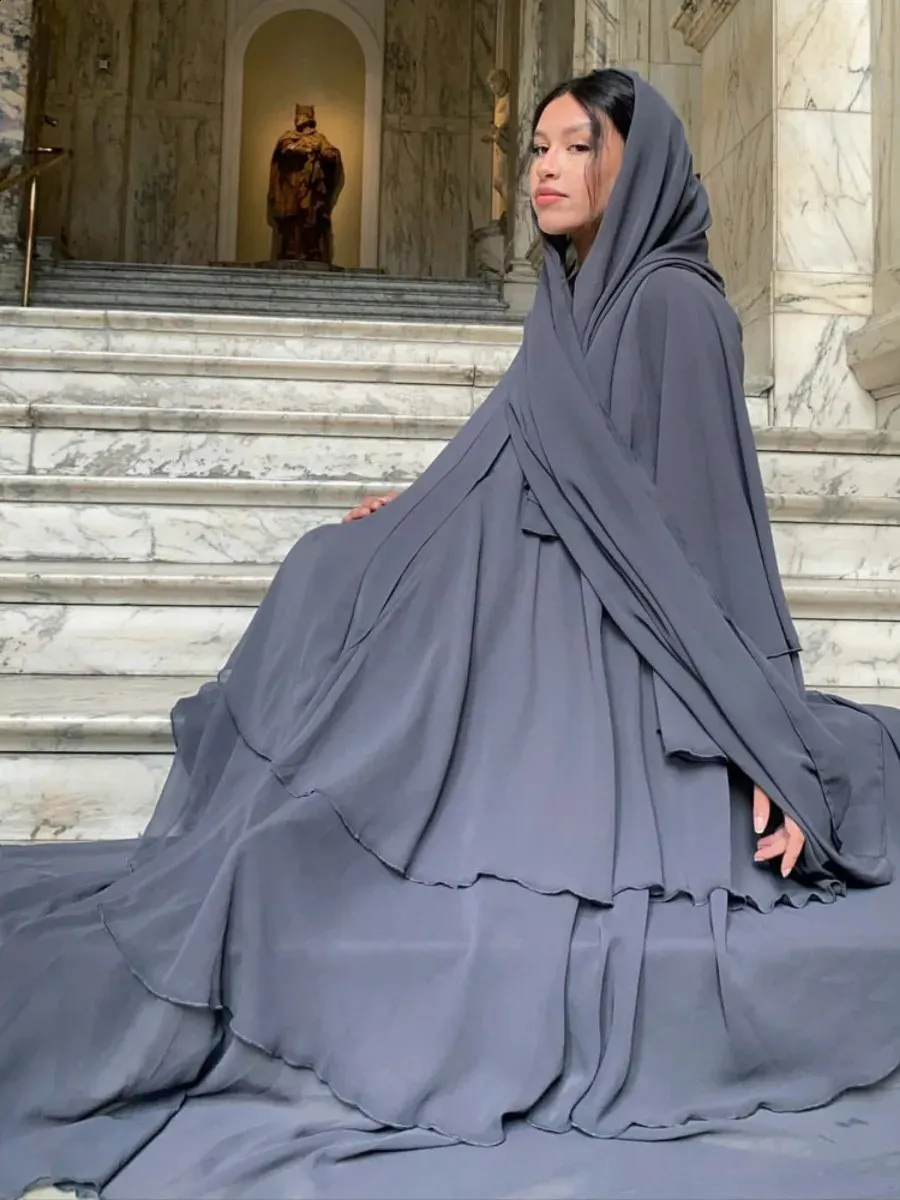 Eid Muslim Abaya for Women Chiffon 3 Layers Cardigan Robe Jalabiya Dresses Ramadan from Dhgate Ethnic Clothing - price 88.03 Eid Muslim Abaya for Women Chiffon 3 Layers Cardigan Robe Jalabiya Dresses Ramadan from Dhgate Ethnic Clothing - price 88.03