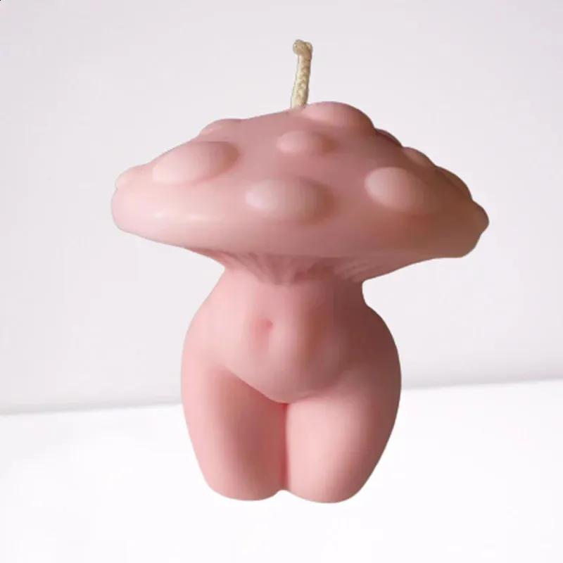 Ubxvamm Human Body Candle Molds Rose Mushroom Body Silicone Mould Plaster Molds Handmade Scented Candle Molds Ornament Molds