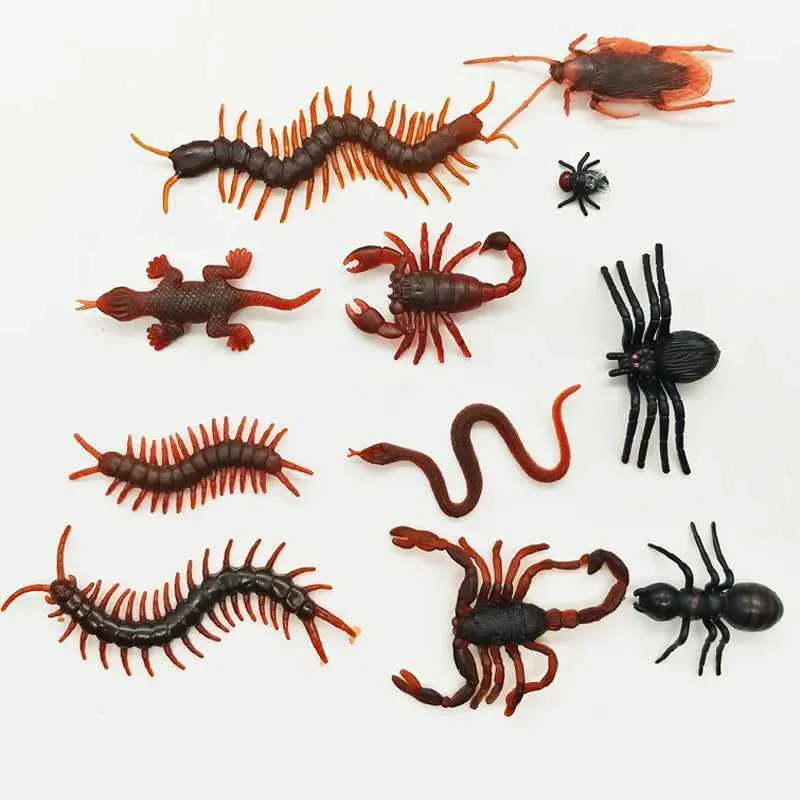 Kalolary 150 Pièces Araignées En Plastique Noir Bugs Halloween Prank Jouets Realiste Faux Insectes Rats Chauves Souris Cafar Amz