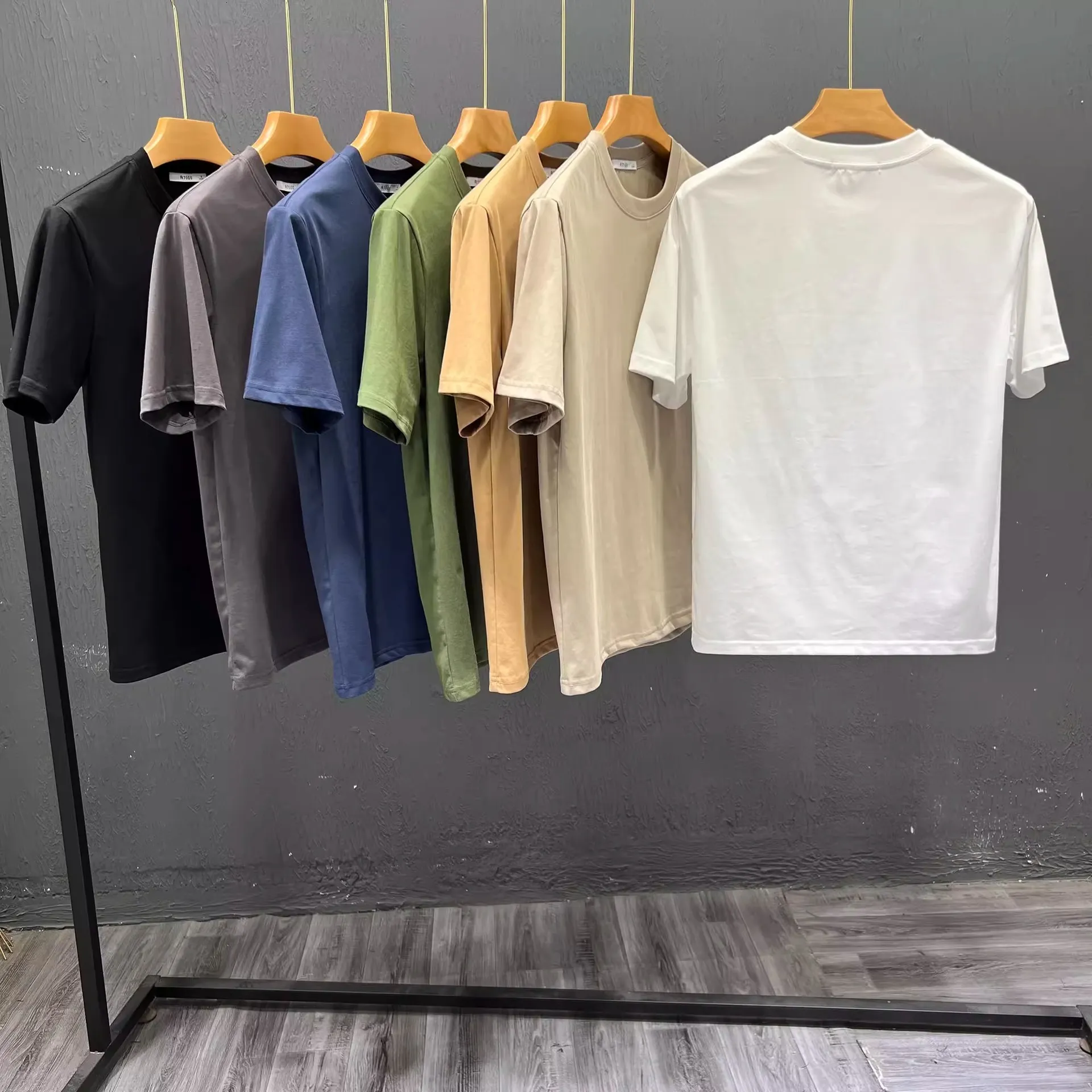 高級感 Men's Trendy Interwoven shirt t shirt - Short Sleeved Clothing