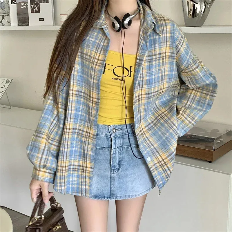 Per Se Black+White Buffalo Plaid Boyfriend Flannel