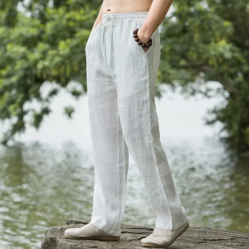 Mens wide leg linen pants new arrivals