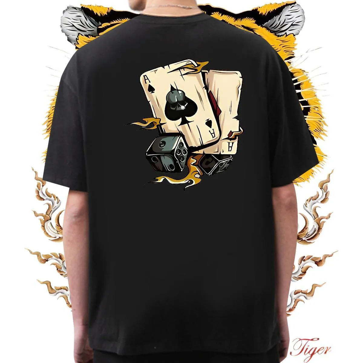 Premium Cotton Mens Tee - 230g Hip Hop Style Short Sleeve Top