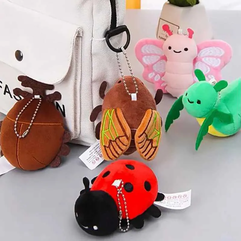 Insect Teddy Toy Bugs And Insects: Cute Insect Plush Doll Keychain Adorable Beetle ...