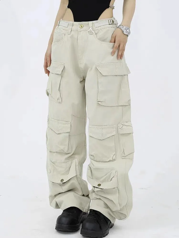 Cargo Pants Streetwear: Wide Leg Multi Pocket Trousers For