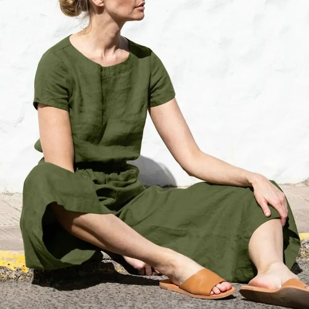 Women Jumpsuit Short Sleeves Cotton Linen Women... From Sereinstore, $24.64 | DHgate.Com Women Jumpsuit Short Sleeves Cotton Linen Women... From Sereinstore, $24.64 | DHgate.Com
