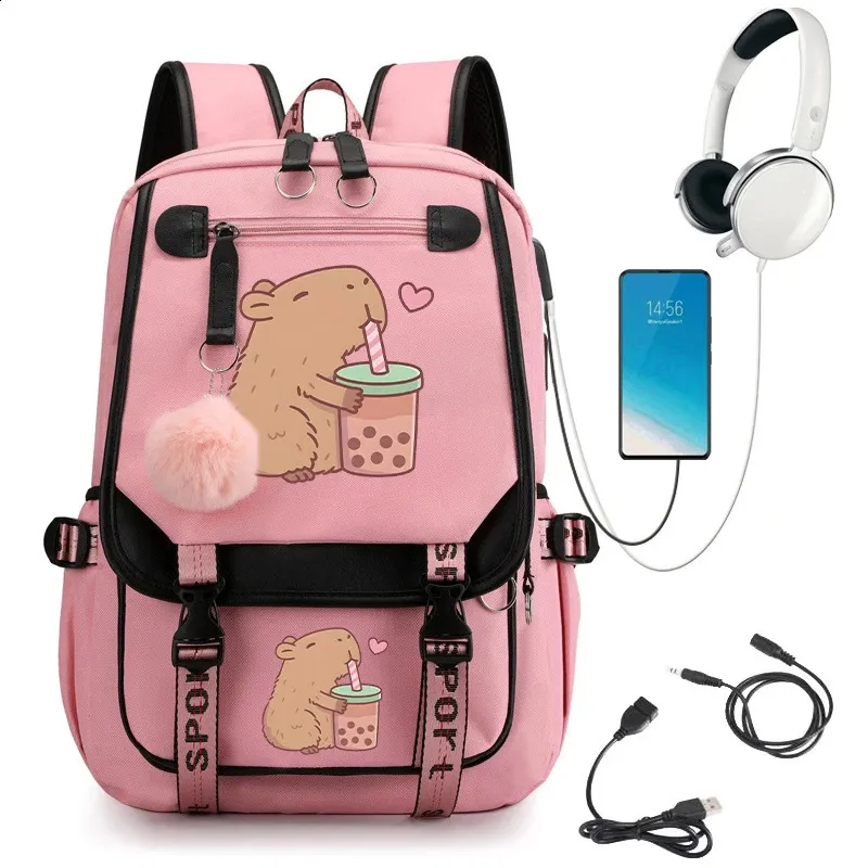 Sac à Dos école Capybara Kawaii - Cartable Fille Primaire, Léger, Imperméable Et Trop Mignon !